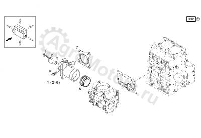 21043750 Прокладка патрубка ОЖ Вид 1