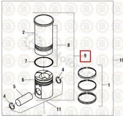 NAV1836298C91 Набор поршень гильза Вид 1