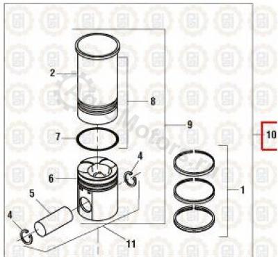 NAV1836299C94 Набор поршень гильза Вид 1