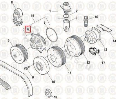 NAV1833766C91 Водяной насос Вид 1 NAV1833766C91 Водяной насос Вид 1