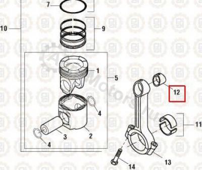 1872733C2 Втулка шатуна Вид 1