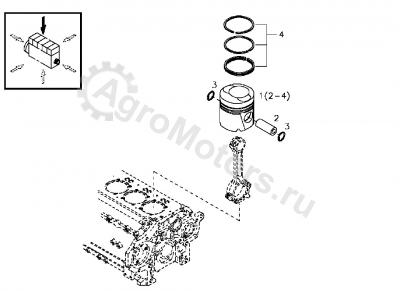 04158393 Набор поршневых колец Вид 2