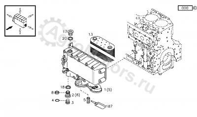 04507034 Корпус маслоохладителя Вид 1 04507034 Корпус маслоохладителя Вид 1