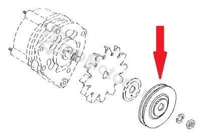 01182189 Шкив генератора V-образный Вид 2 01182189 Шкив генератора V-образный Вид 2