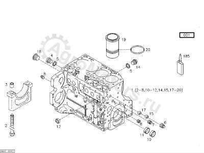 01181178 Комплект уплотнений на гильзу Вид 2