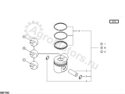 04179446 Комплект поршневых колец Вид 2 04179446 Комплект поршневых колец Вид 2