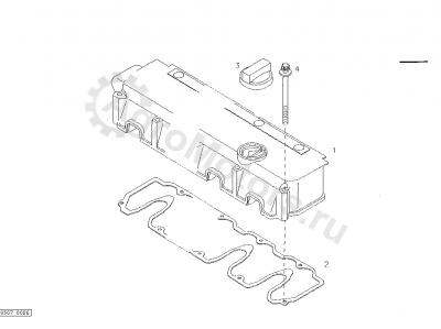 04198796 Прокладка клапанной крышки паронит Вид 2