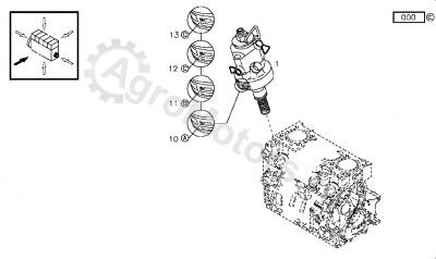 01340366 Насос топливный Вид 1 01340366 Насос топливный Вид 1