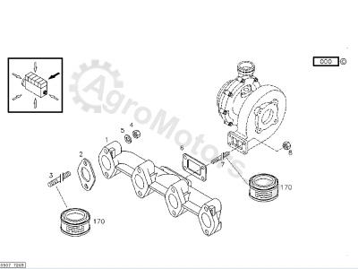 04282060 Коллектор выпускной Вид 1 04282060 Коллектор выпускной Вид 1