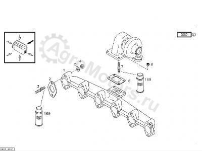 F004200100010 Коллектор выпускной Вид 1