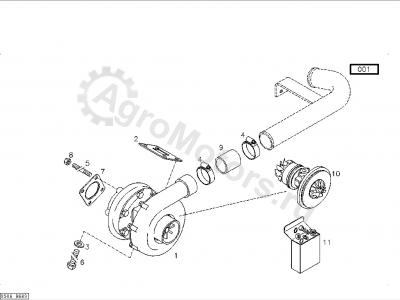 0013017200 Шпилька турбины Вид 1